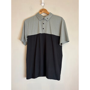 Swannies Golf Polo Shirt Black Gray Medium